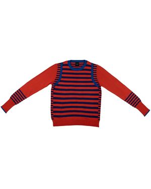 Lo Neel Fred Fire Striped Jumper Crewneck Jumper