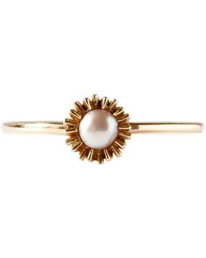 Lee Renee Dahlia Bud Freshwater Pearl Ring - Metallic
