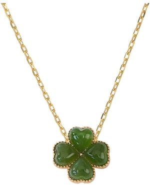 seree Jardin Jade Pendant Necklace - Metallic