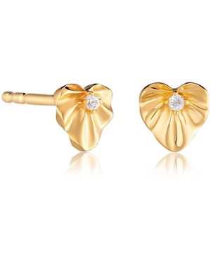 Lustre & Love Your Heart Stud Earrings - Metallic