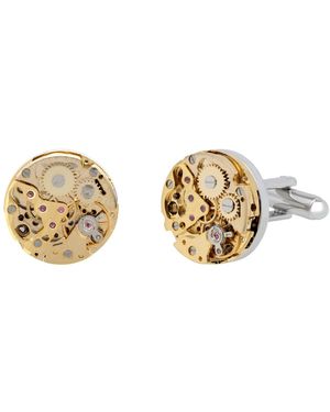 LÁTELITA London Watch Movement Two Tone Cufflink - Metallic