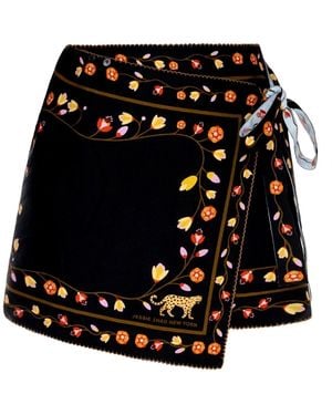 Jessie Zhao New York Swim Cover Up Skirt-Night Imagination - Black