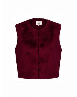 Nooki Design Edelweiss Faux Fur Gilet - Purple