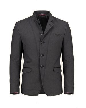 Ron Tomson Symmetric Button Closure Jacket - Black