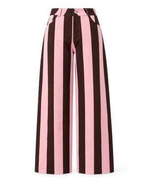 Mind Traveler Striped Clarissa Balloon Jeans - Red