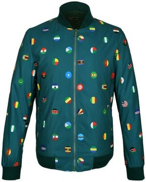 DAVID WEJ African Nation Bomber Jacket - Green