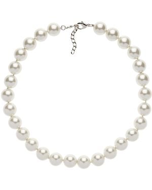 Emma Holland Jewellery Chunky Pearl & Platinum Necklace - Metallic
