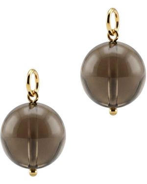 Jaredjamin Smooth Smoky Quartz Earring Charms - Brown
