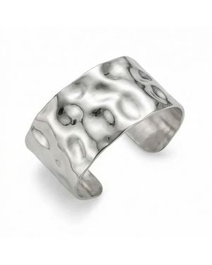 Divine Aria Statement Bangle Cuff - White