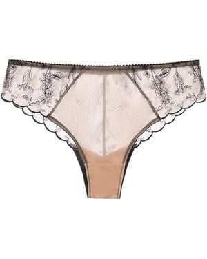Amour D'agnette Kim Embroidery Cheeky On Jelly Fabric Neutrals - Natural