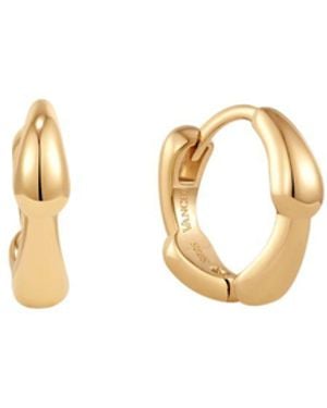 Vanhi Colette Droop Link Huggie Earrings - Metallic