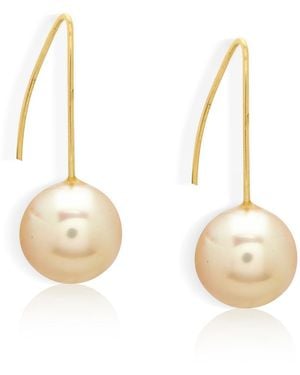 Dhwani Bansal Perla Earrings With South Sea Pearls - Metallic