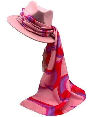 Julia Clancey Jc Fondant Fifi Scarf Fedora - Red