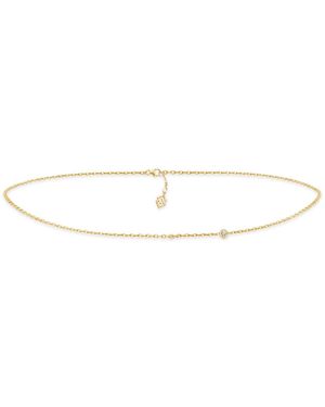 SALLY SKOUFIS Minx Solitaire Waist Chain With Made Cz Diamond Stimulant - White