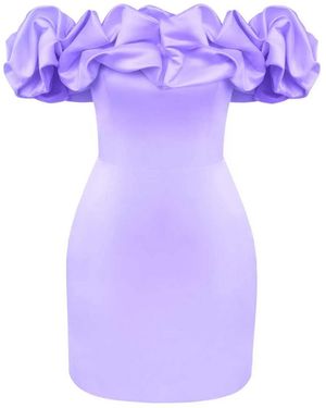 POST MERIDIEM Meringue Mini Dress - Purple