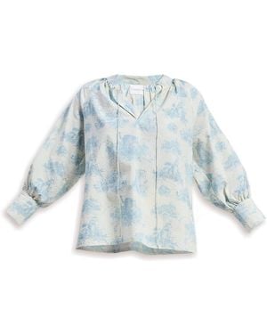 REISTOR Relaxed-Fit Shirt With Drawstring - Blue