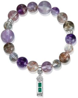 Aurozia Five Elements Super Seven Crystal Beadeds Bracelet Wood - Multicolor