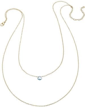 Heather Hawkins Jewelry Tiny Gemstone Drape Necklace - White