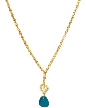 Glassy Havspiral Necklace - Metallic