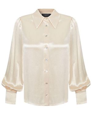 Exquise Neutrals Regular Fit Satin Shirt - Natural