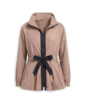 concept A trois Neutrals Short Pleated Trench Coat - Pink