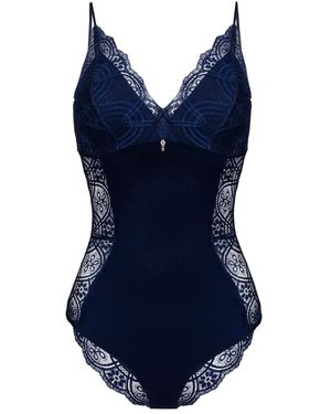 Oh!Zuza Lace Bodysuit With Adjustable Straps - Blue