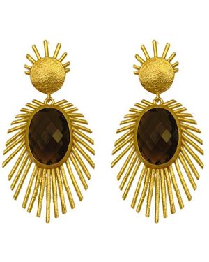 Les Reines Bazaar Sunrise With Smoky Topaz - Metallic