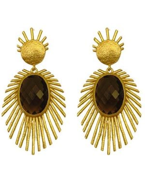 Les Reines Bazaar Sunrise With Smoky Topaz - Metallic