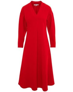 Noria Anis Scarlet Midi Dress - Red