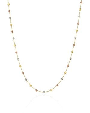 Spero London Rose Dorissa Multicolour Sterling Beaded Single Necklace - Metallic