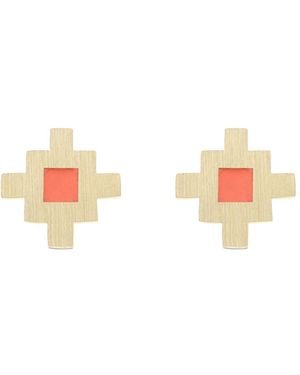 Sheida Farrokhi Minimal Flower Earrings - Pink