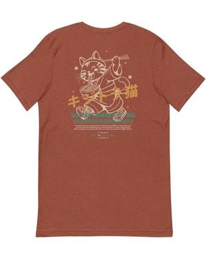 Anchor and Crew Clay Eight Kijitora Cat Japan Era Organic Cotton T-Shirt - Orange