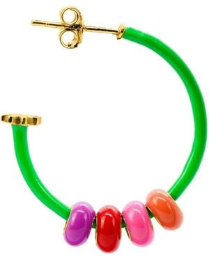 Pinnole Caterpillar Earring Mix - Green