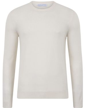 Paul James Knitwear Extra Fine Merino Wool Callington Crew Neck Jumper - Grey