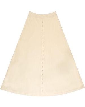 Roch Perel Neutrals Polo Midi Skirt - Natural