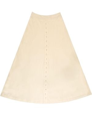 Roch Perel Neutrals Polo Midi Skirt - Natural