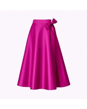 Richa Sharma Metallic Hued Wrap Around Midi Skirt - Pink