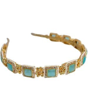 Nesavaali Square Stone Hairband For Weddings & Celebrations - Metallic