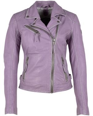 Mauritius Moto Leather Jacket Sofia Digital - Purple