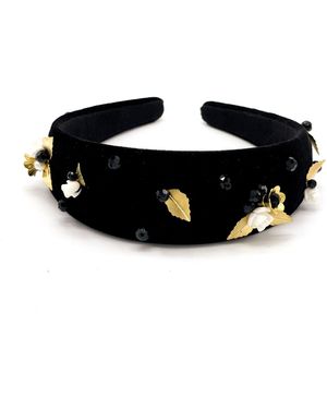 ADIBA Victoria Beaded Handmade Headband - Blue