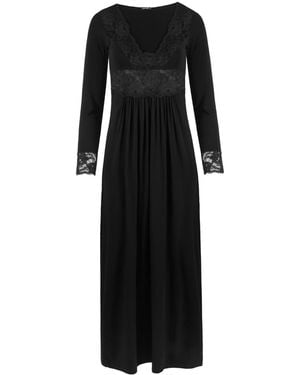 Oh!Zuza Maxi Viscose Nightgown - Black