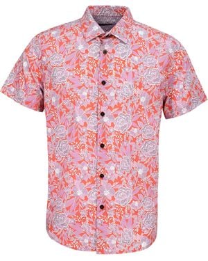 lords of harlech Scott Handcut Floral Shirt - Pink