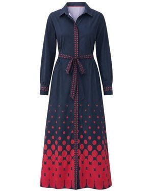 Adrift Clothing Gracie Collared Dress - Blue