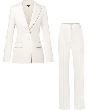 Tia Dorraine Classic Chic Tailored Suit - White