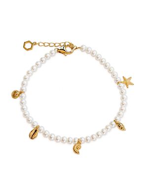 Cier Ocean Shell Pearl Bracelet - Metallic