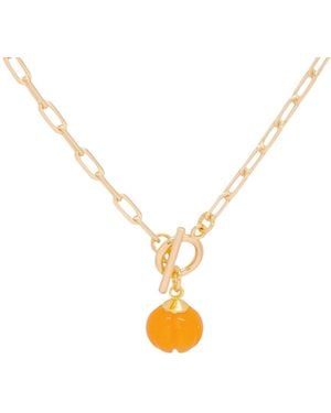 VALERIE CHIC Pumpkin Aventurine Necklace 18K - Metallic