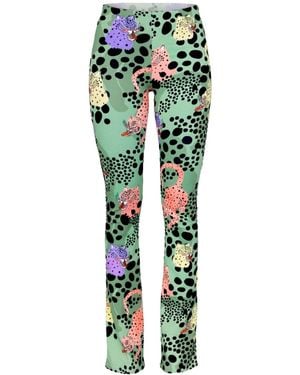 Pitaya Yoga Neutrals Ms Chee Flared Trousers - Green