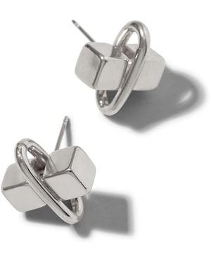 Jaredjamin Blockbuster Stud Post Earrings - White