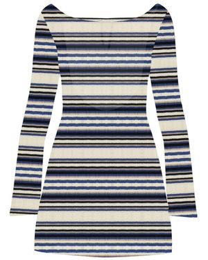 Blackbough Swim Meredith Open Back Dress Half Time Stripe - Blue