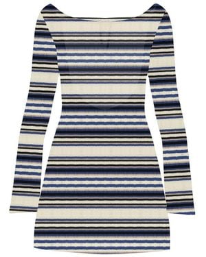 Blackbough Swim Meredith Open Back Dress Half Time Stripe - Blue